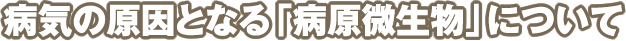 病気の原因となる「病原微生物」について